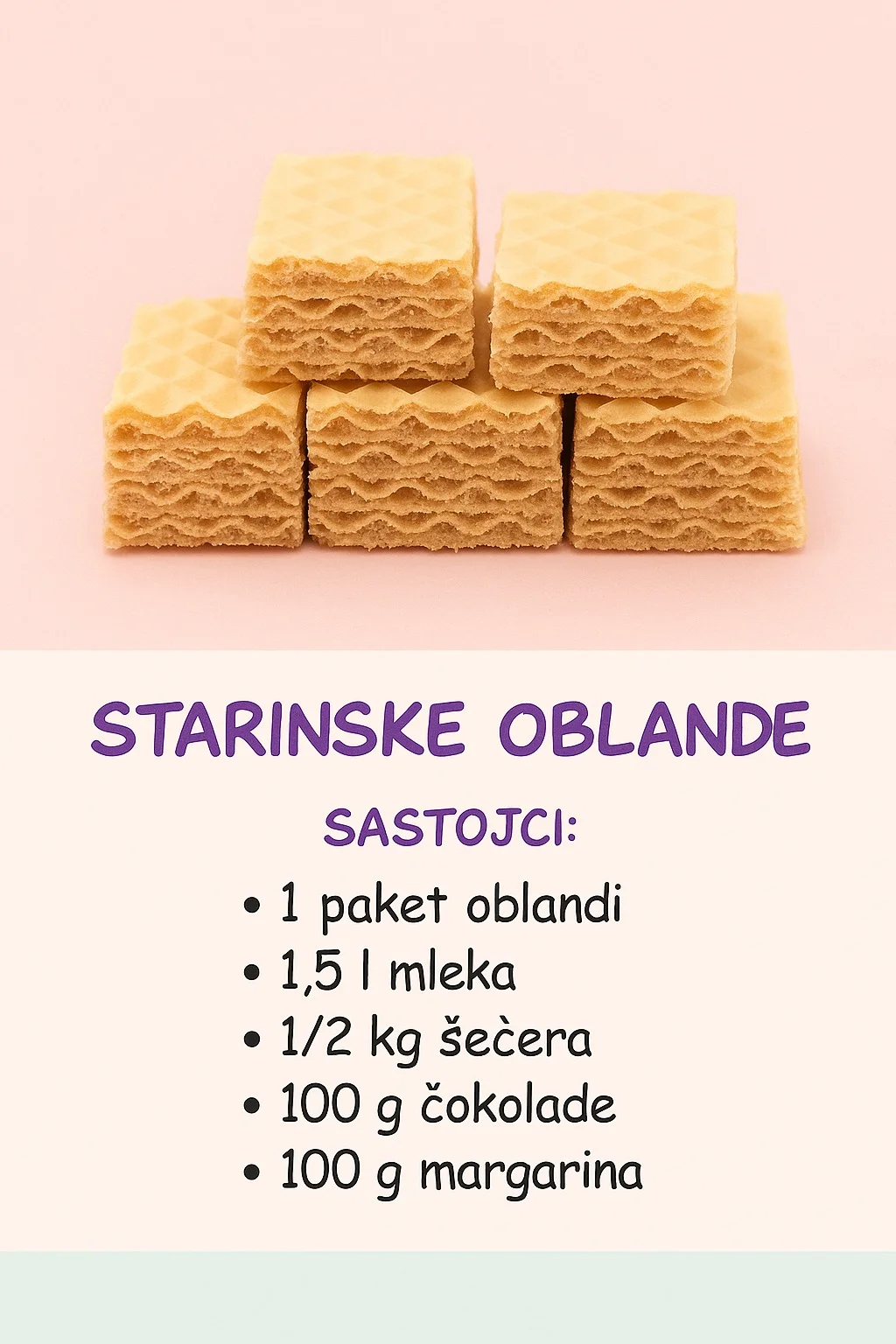 Starinske oblande: Kolač koji će vas definitivno vratiti u najlepše dane detinjstva