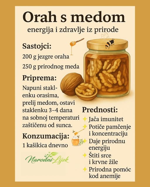 Zašto su dobri orasi i med: recepti koje vrijedi probati