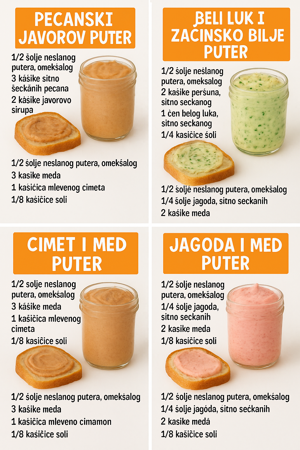 Četiri neodoljiva ukusa domaćeg putera 🍞🧈