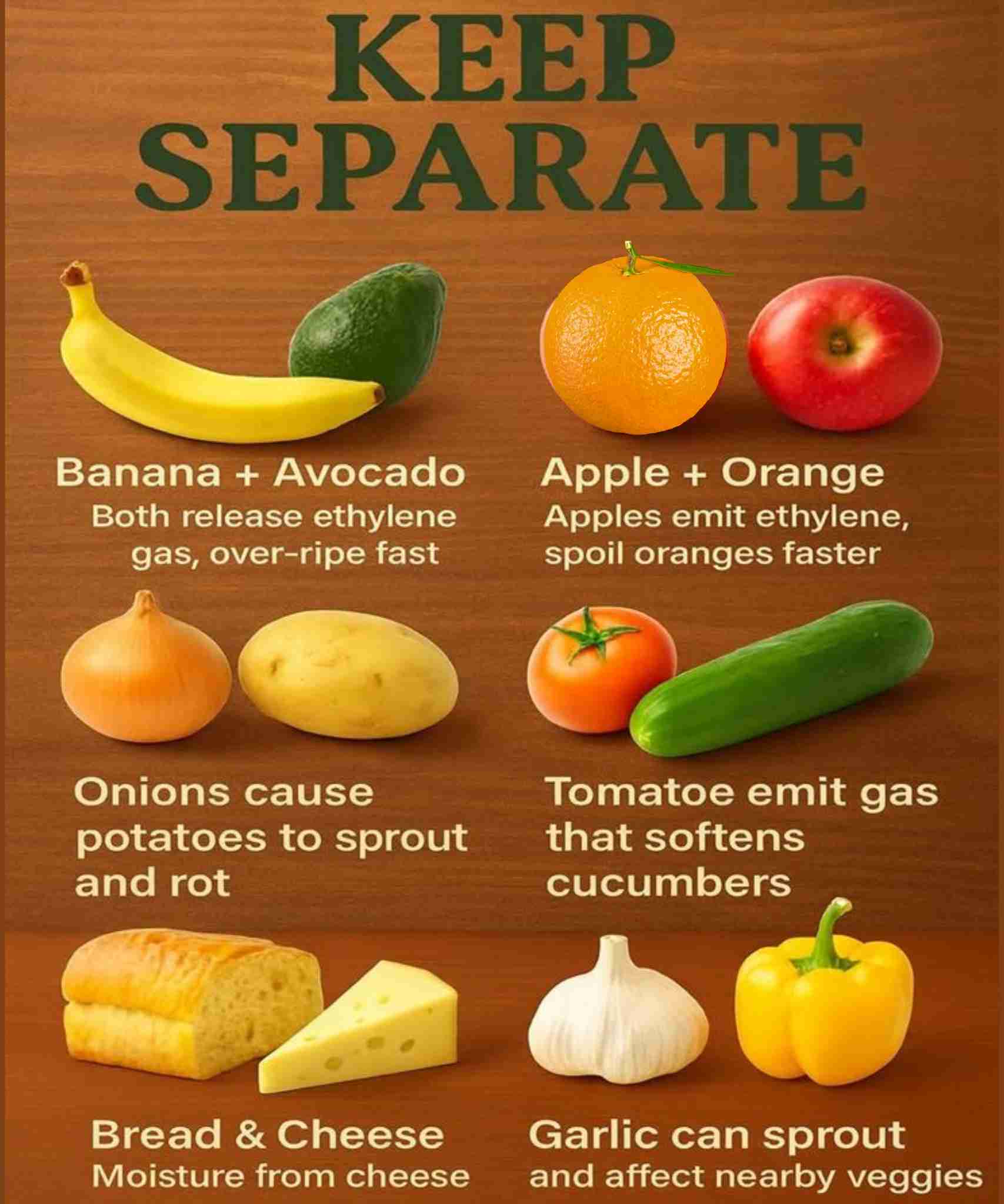 Namirnice koje NIKADA ne biste trebali čuvati zajedno