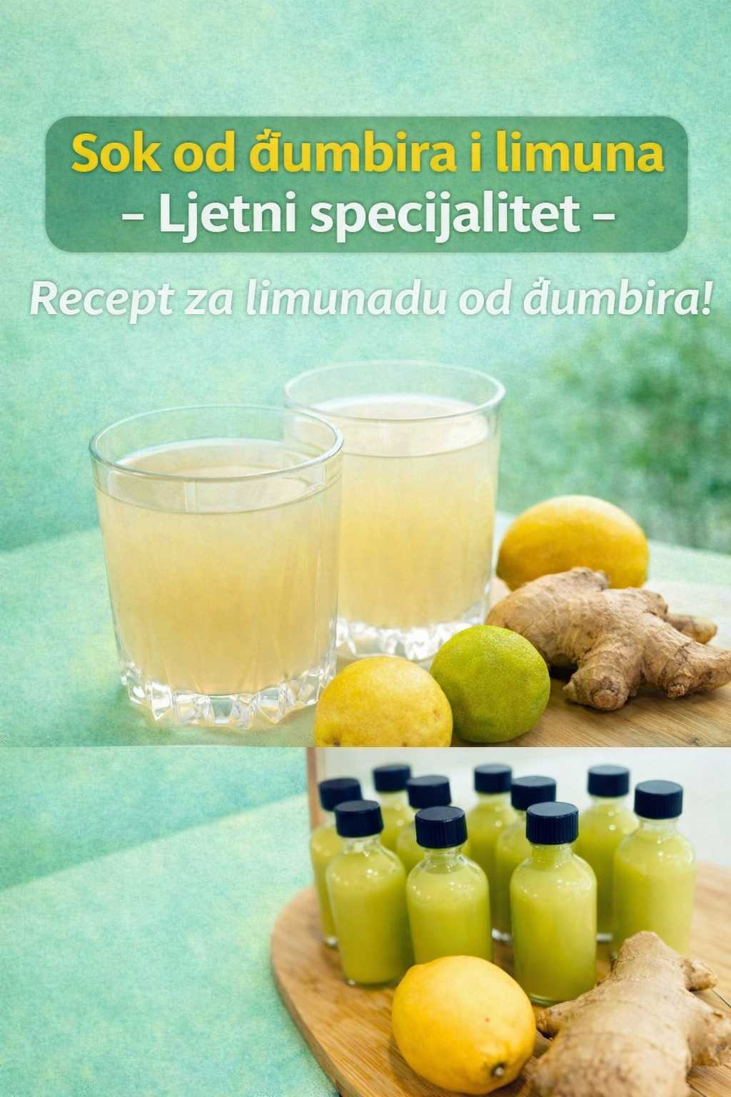 Sok od đumbira i limuna: Prirodni izvor zdravlja i dobrobiti