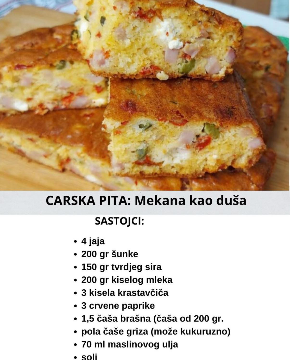 Carska pita: Mekana kao duša… najbolji recept na internetu