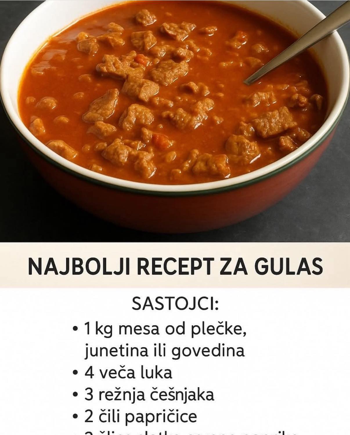 Otkako sam probala ovaj GULAŠ svi drugi recepti su otpali: Ubjedljivo najbolji gulaš koji morate isprobati