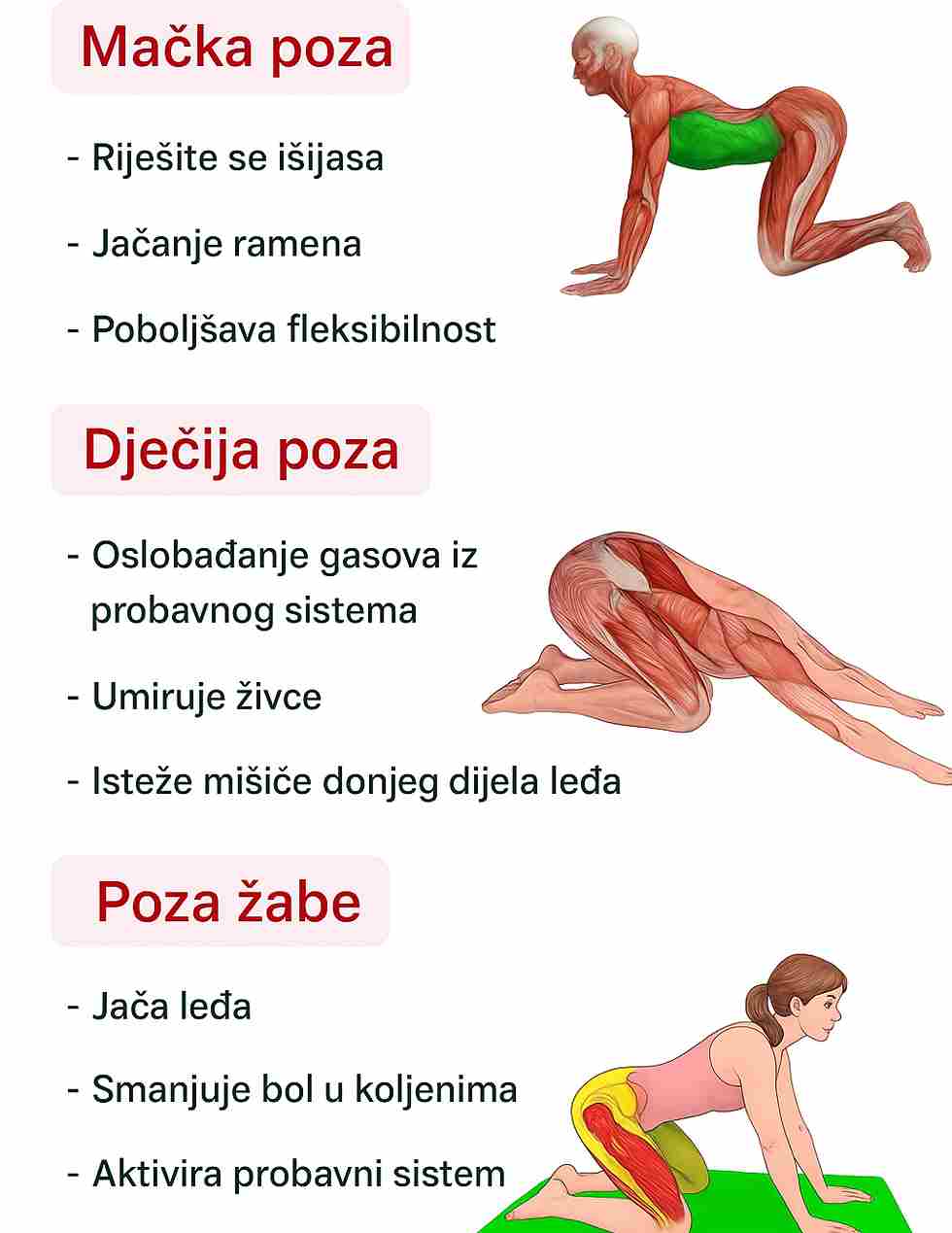 🧘 Yoga poze i njihove koristi 🧘