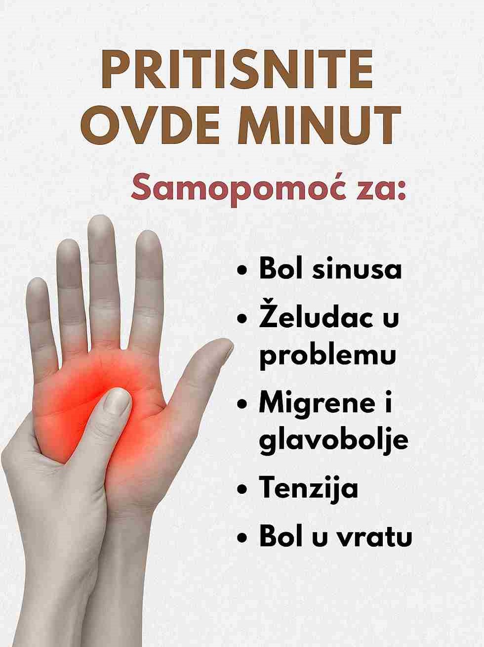 Prirodno olakšanje kroz pritisak na ruke