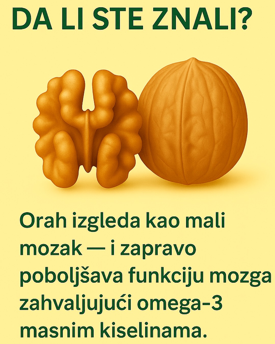 Jeste li ikada primijetili kako orah izgleda kao mali mozak? 🧠