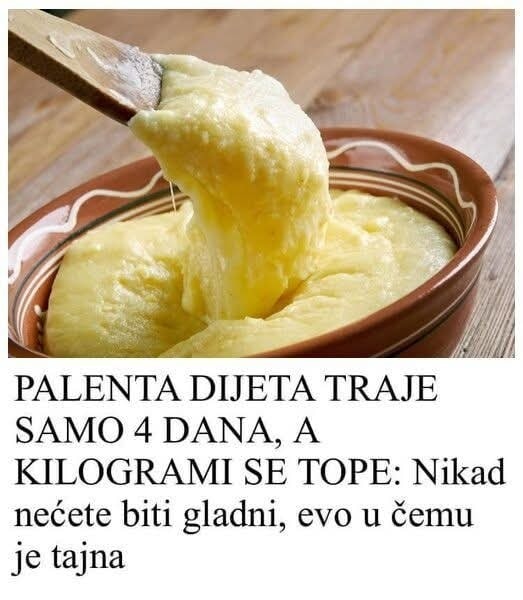 Palenta dijeta: Traje samo 4 dana, a čisti creva i topi salo