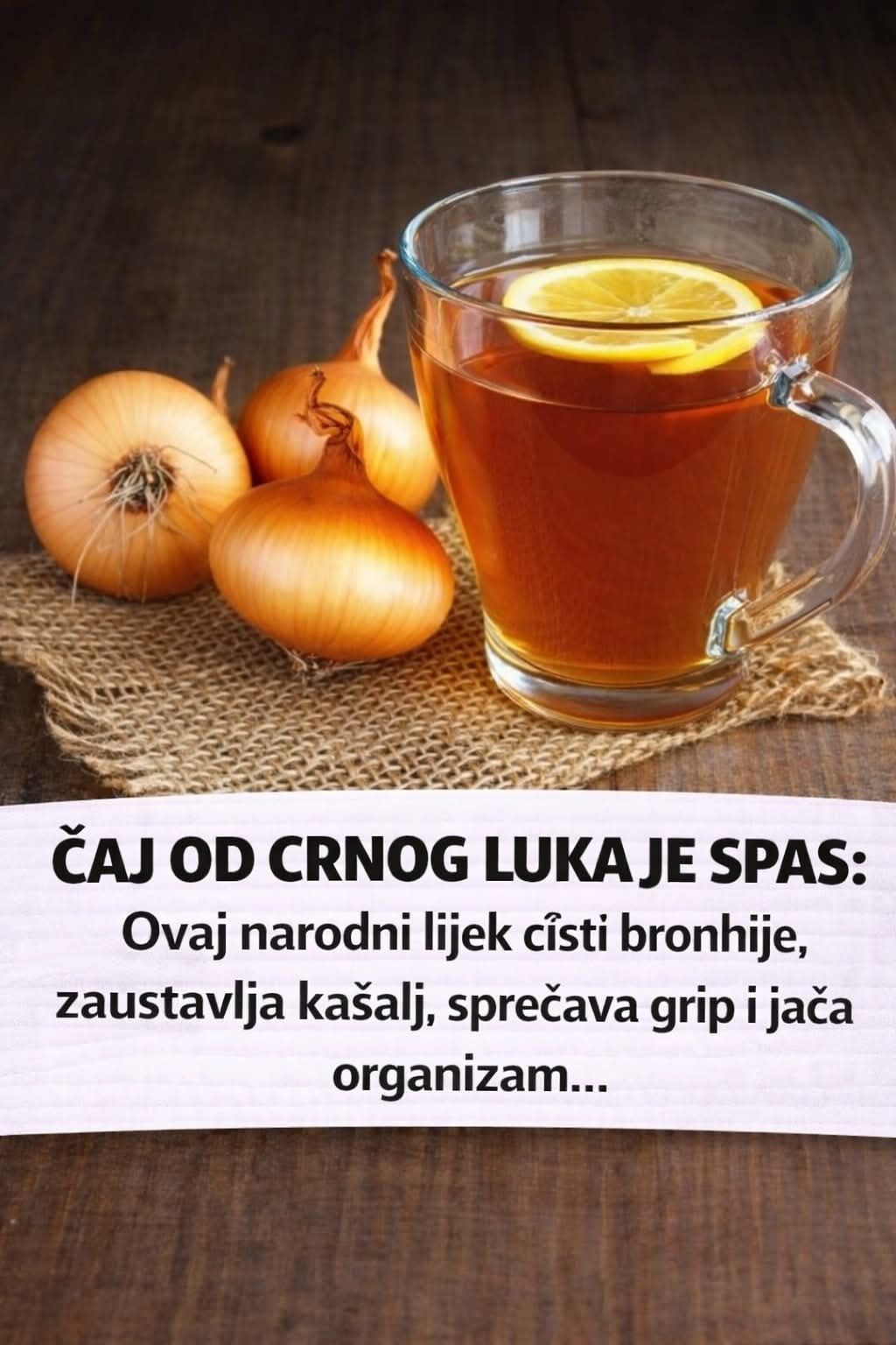 ​Moć iz prirode: Zašto je čaj od crnog luka nezaobilazan saveznik u borbi protiv kašlja i gripa?