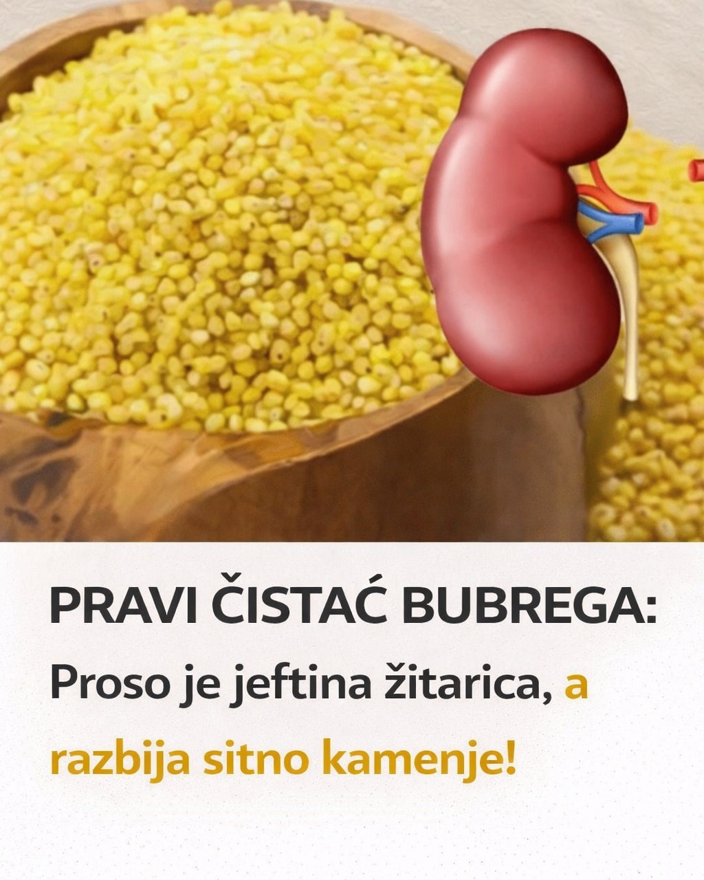 PRAVI ČISTAČ BUBREGA: Proso je jeftina žitarica, a razbija sitno kamenje!