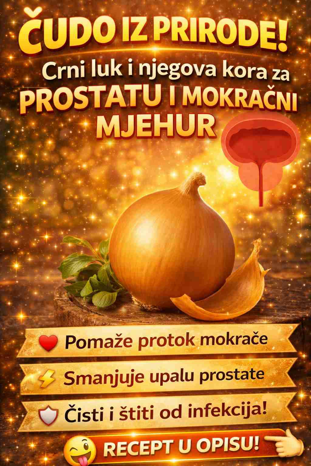 SNIŽAVA ŠEĆER I PRITISAK, LIJEČI HEMOROIDE: A dovoljno je samo da 7 dana jedete crni luk na ovaj način…