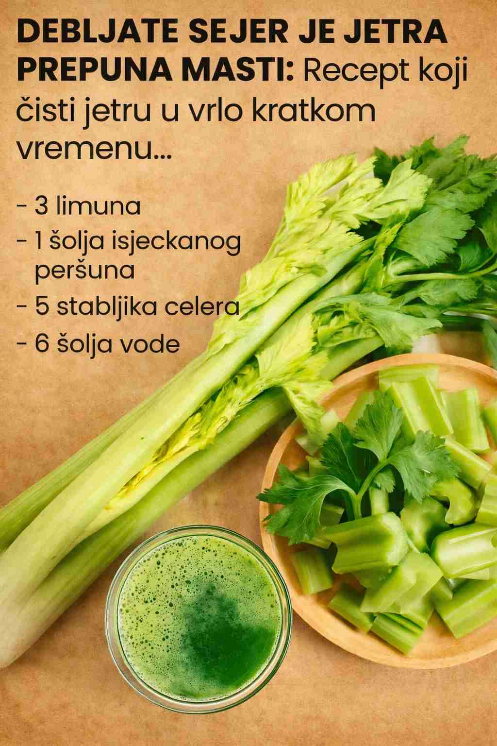 DEBLJATE SE JER JE JETRA PREPUNA MASTI: Recept koji čisti jetru u vrlo kratkom vremenu…