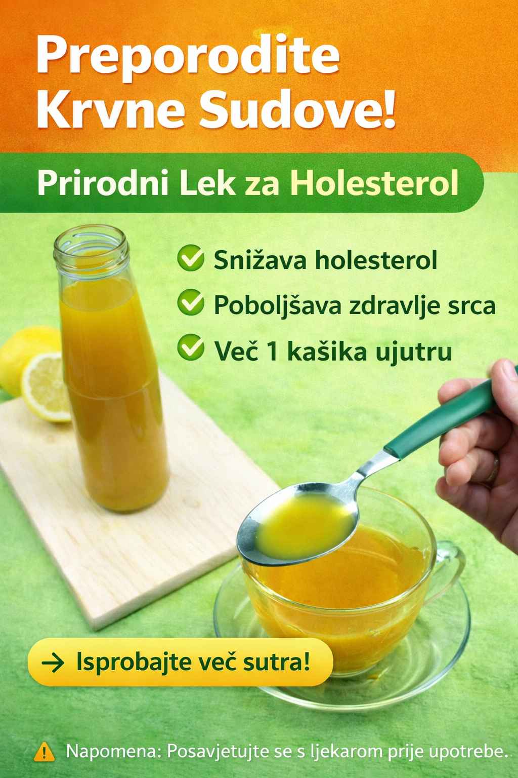 Prirodni jutarnji eliksir za zdrave krvne sudove i niži holesterol