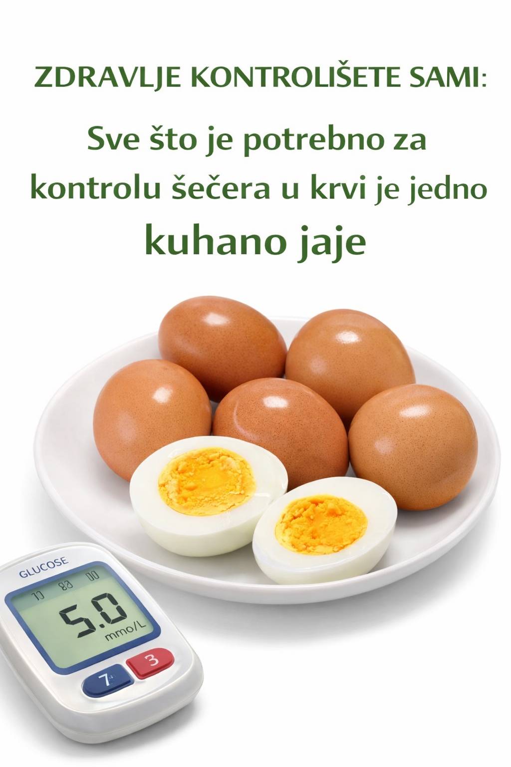 ZDRAVLJE KONTROLIŠETE SAMI: Sve što je potrebno za kontrolu šećera u krvi je jedno kuhano jaje