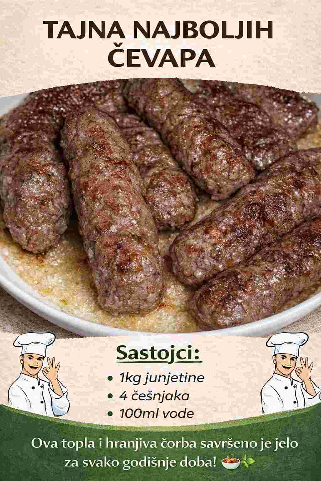 NAP0K0N OTKRIVENA TAJNA NAJB0LJIH ĆEVAPA: Sami napravite smjesu KA0 pravi ćevabdžija