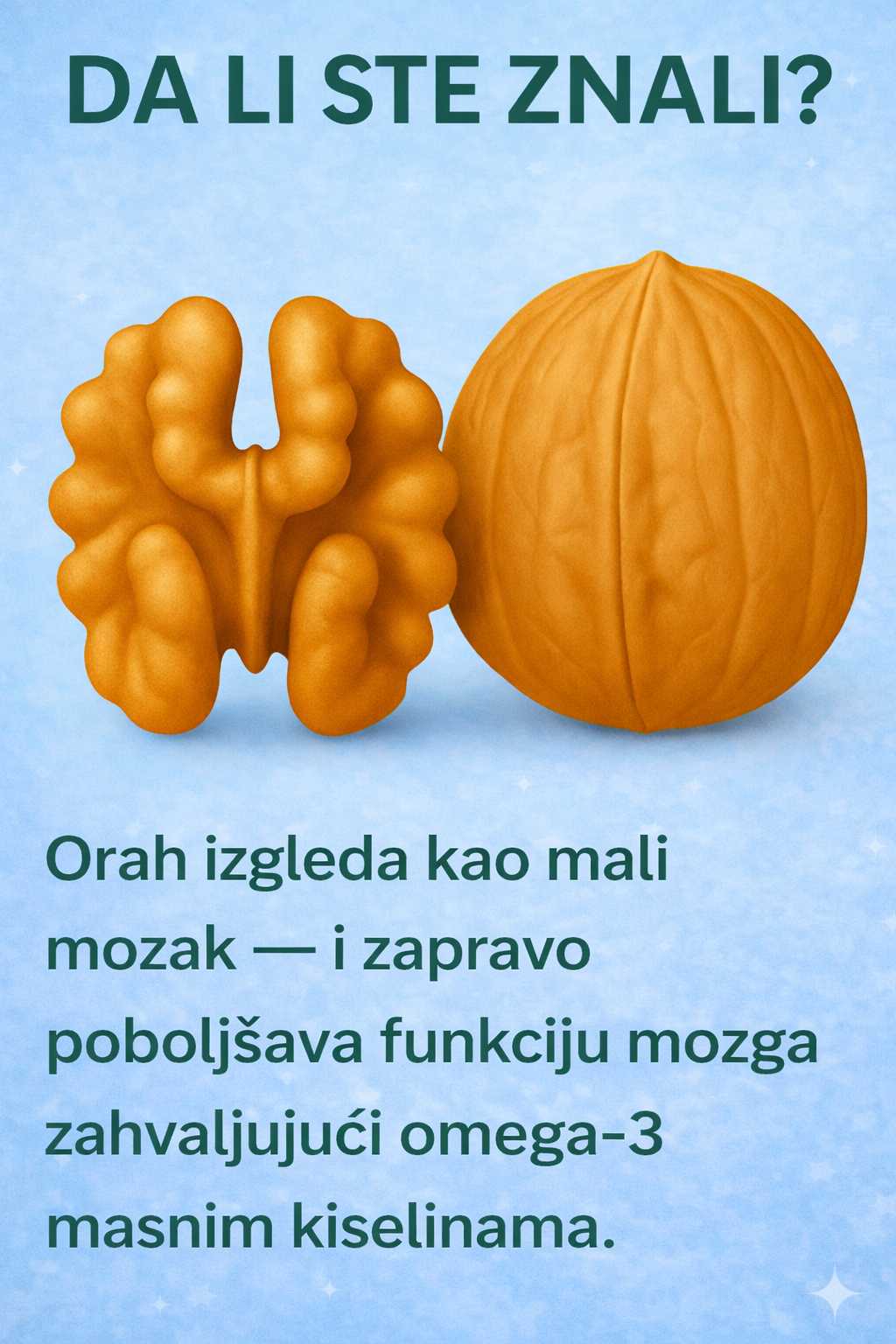 Jeste li ikada primijetili kako orah izgleda kao mali mozak? 🧠
