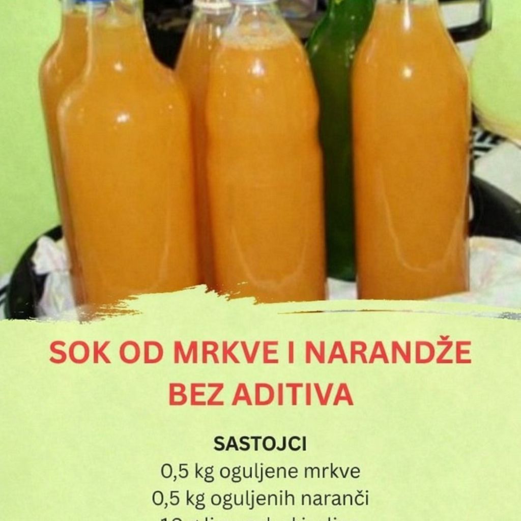 D0MAĆI S0K OD MRKVE I NARANDŽE,BEZ ADITIVA..