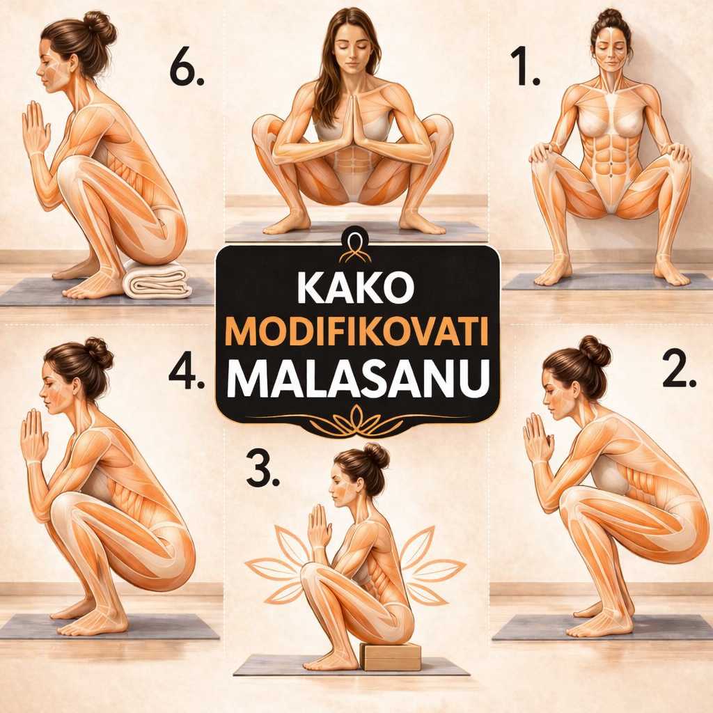 Kako modifikovati Malasanu (joga čučanj) za bolje rezultate