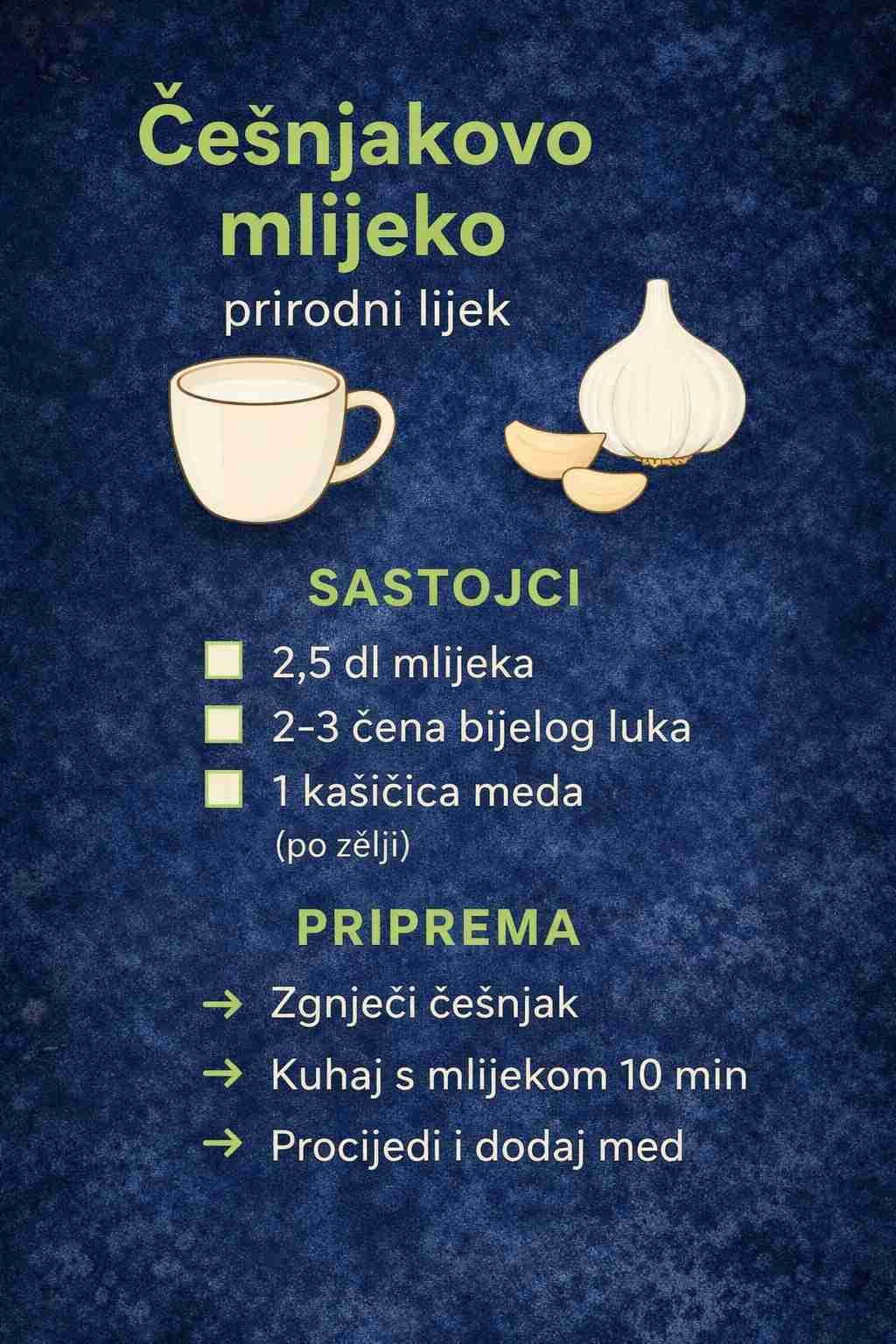 Češnjakovo mlijeko koristi se kao lijek koji liječi brojne bolesti