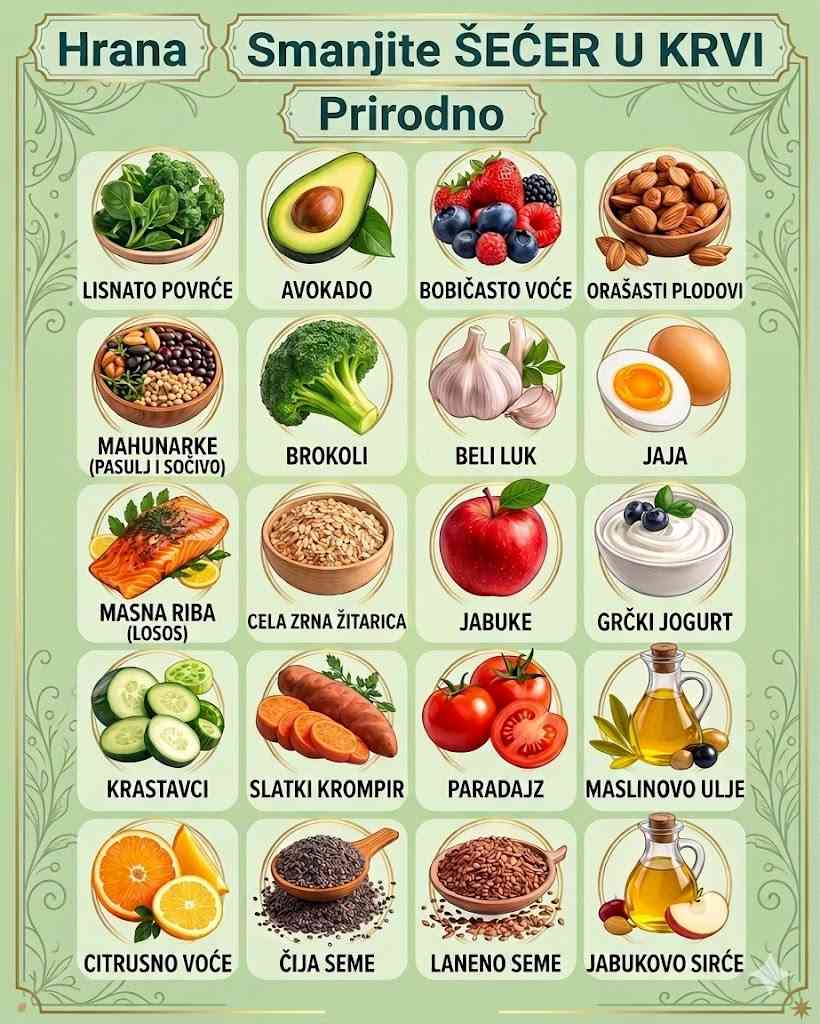 Prirodna hrana koja pomaže u smanjenju nivoa šećera u krvi