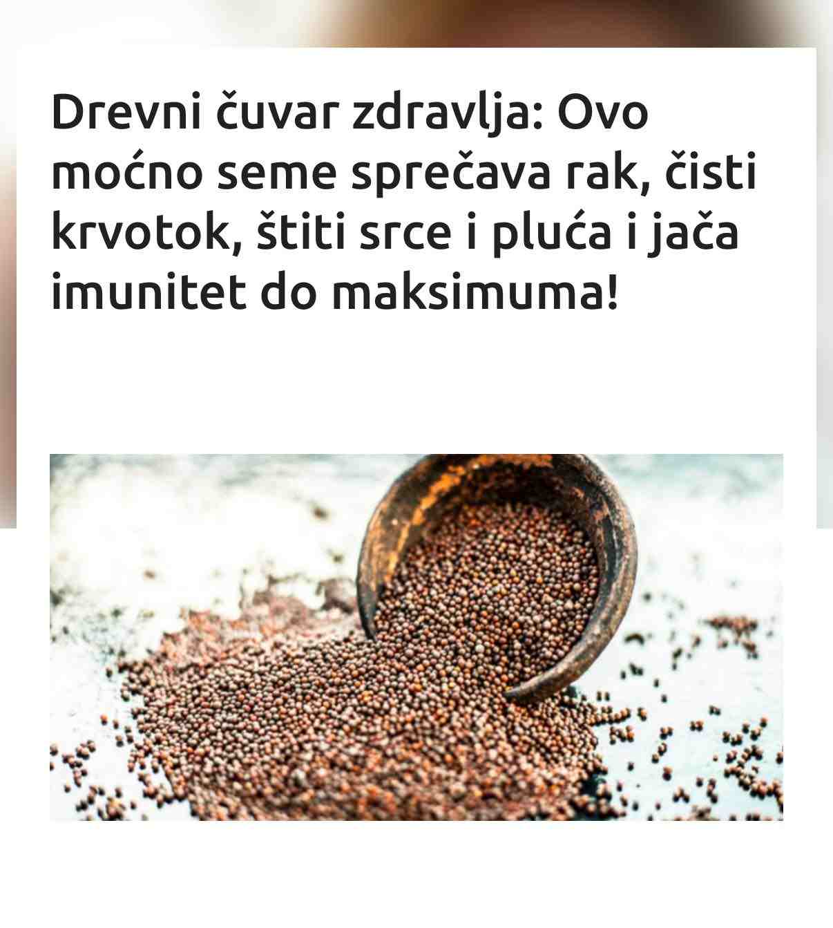 Drevni čuvar zdravlja: Ovo moćno seme sprečava rak, čisti krvotok, štiti srce i pluća i jača imunitet do maksimuma!