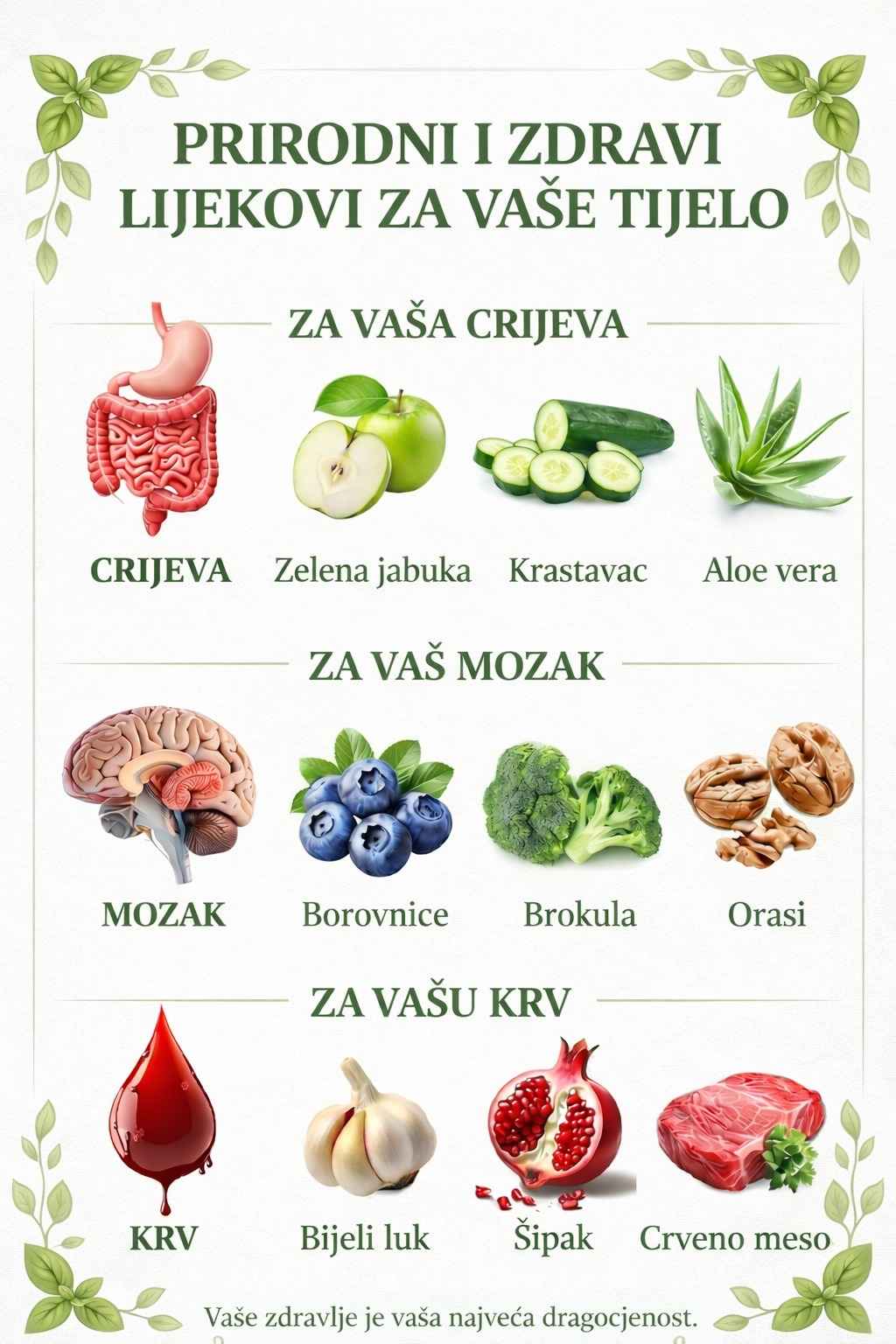 Jedite pravilno, osjećajte se snažno: Prirodna hrana za zdravlje crijeva, mozga i krvi