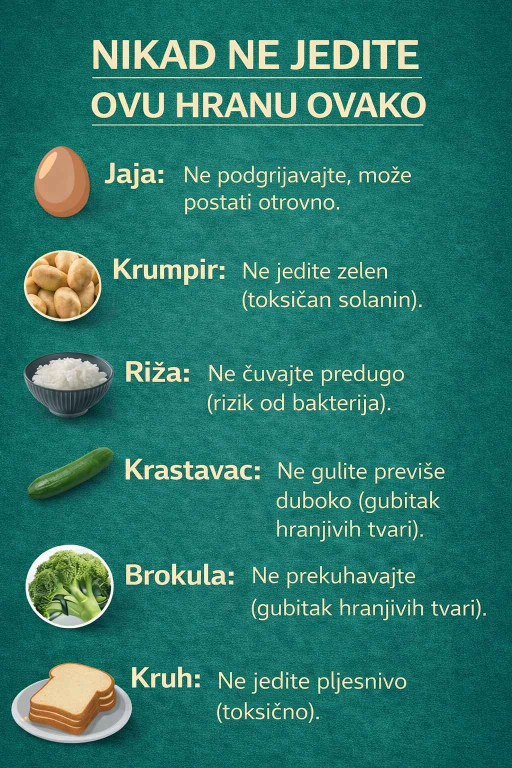 NIKADA ne jedite ovu hranu na ovaj način | Uobičajene greške u hrani koje mogu naštetiti vašem zdravlju