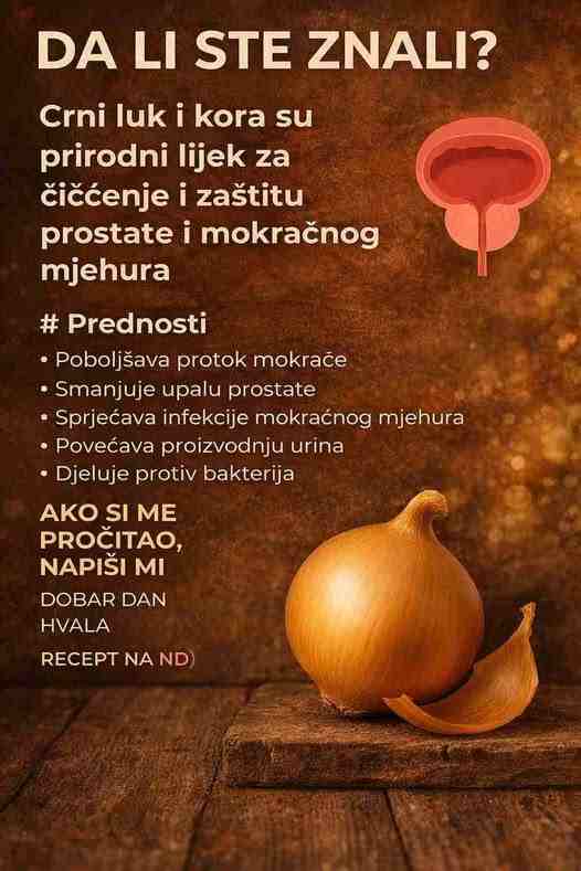 CRNI LUK I NJEG0VA K0RA SU NAJB0LJI PRIR0DNI LIJEK ZA PR0STATU I M0KRAĆNI SISTEM