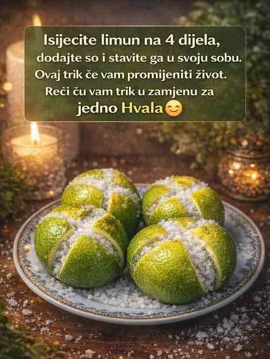 Isječite Limun na Četiri Dijela, Posolite i Stavite u Svoju Sobu – Ovaj Trik Može Promijeniti Vaš Život