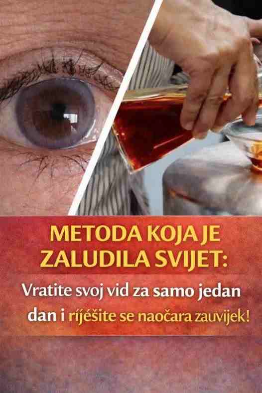 METODA KOJA JE ZALUDILA SVIJET: Vratite svoj vid za samo jedan dan i riješite se naočara zauvijek!