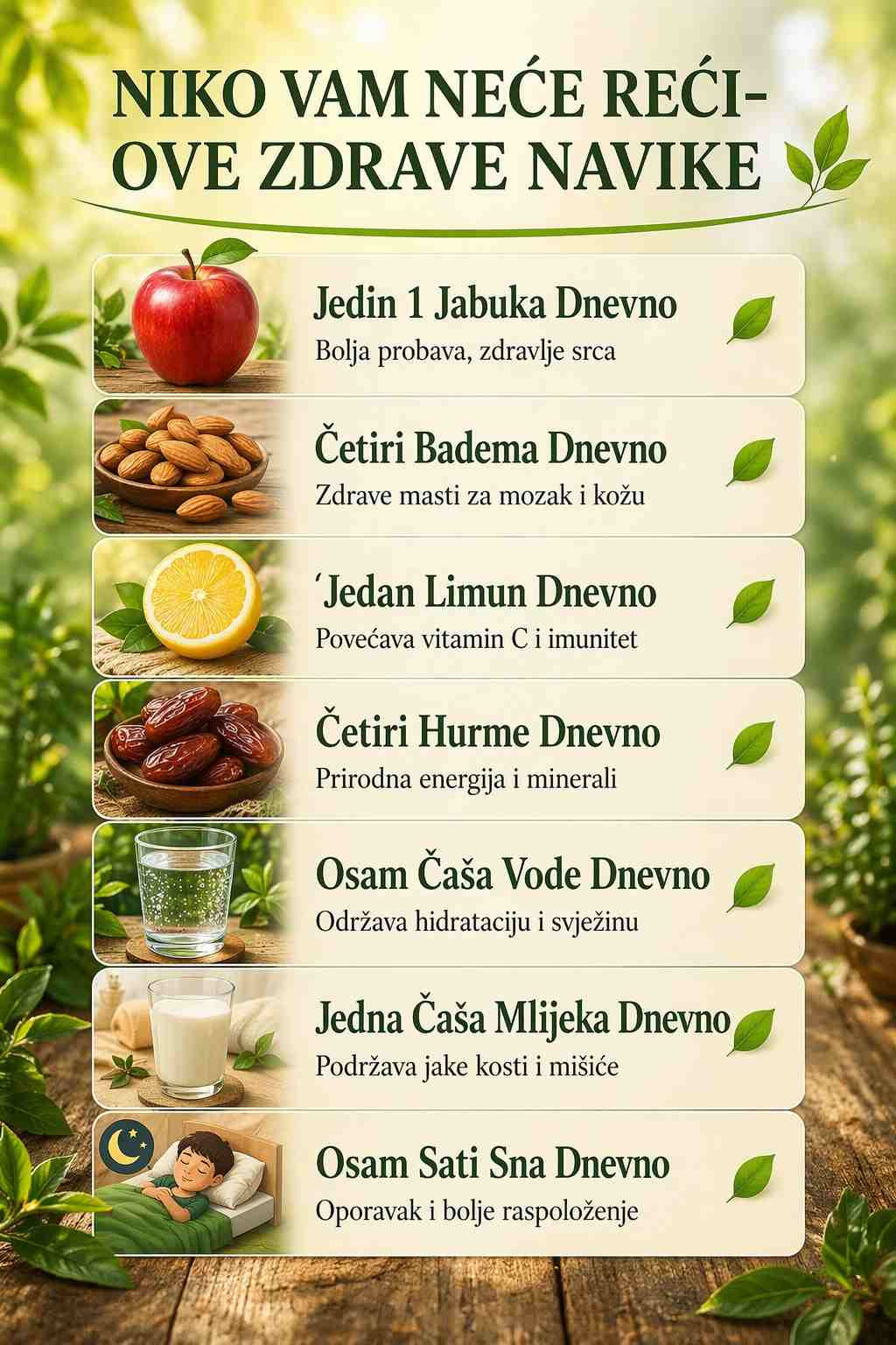 7 zdravih navika za svaki dan koje vam mogu promijeniti život