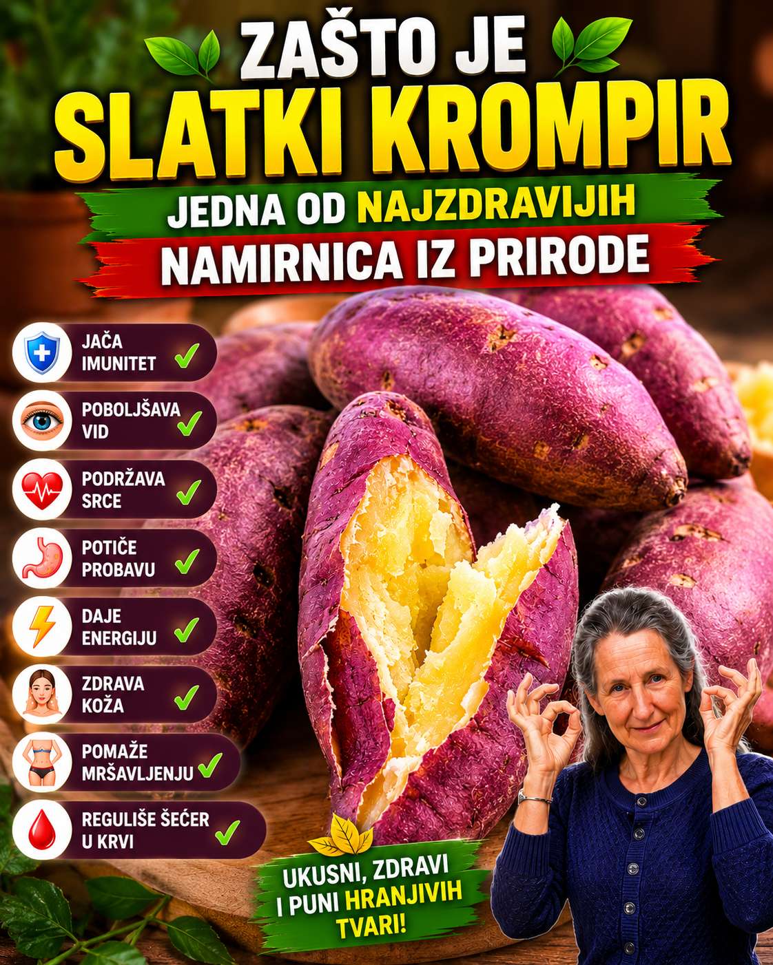 🍠 Zašto je slatki krompir jedna od najzdravijih namirnica u prirodi 🌿