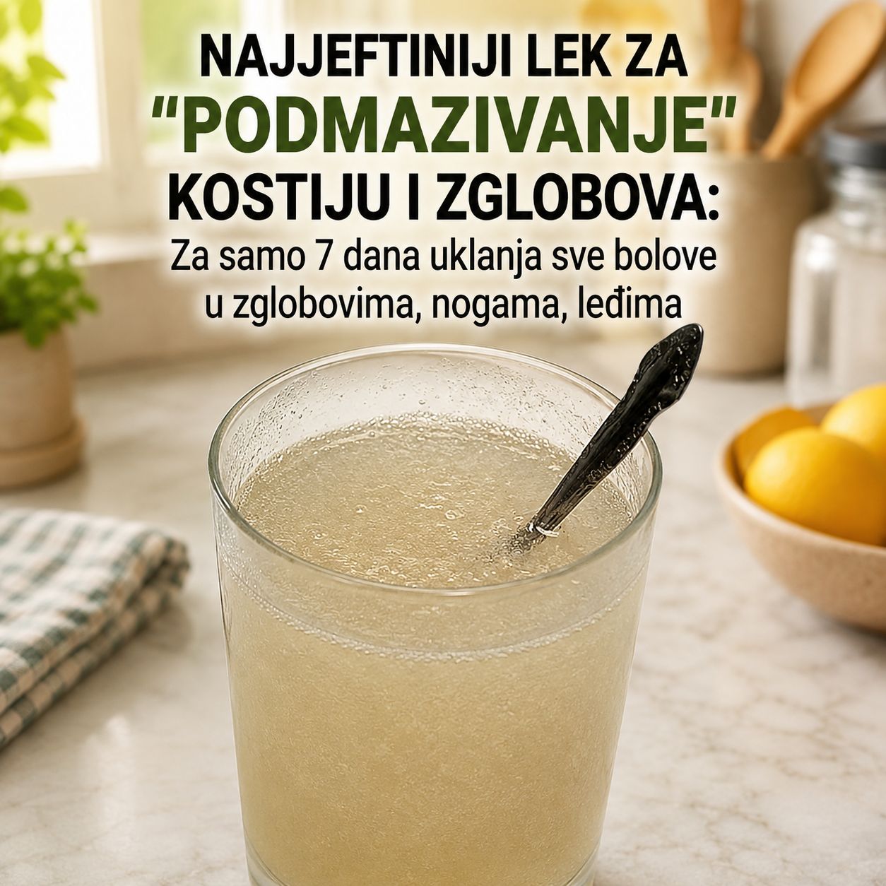 Najjeftiniji prirodni lijek za podmazivanje zglobova i kostiju? 🌿