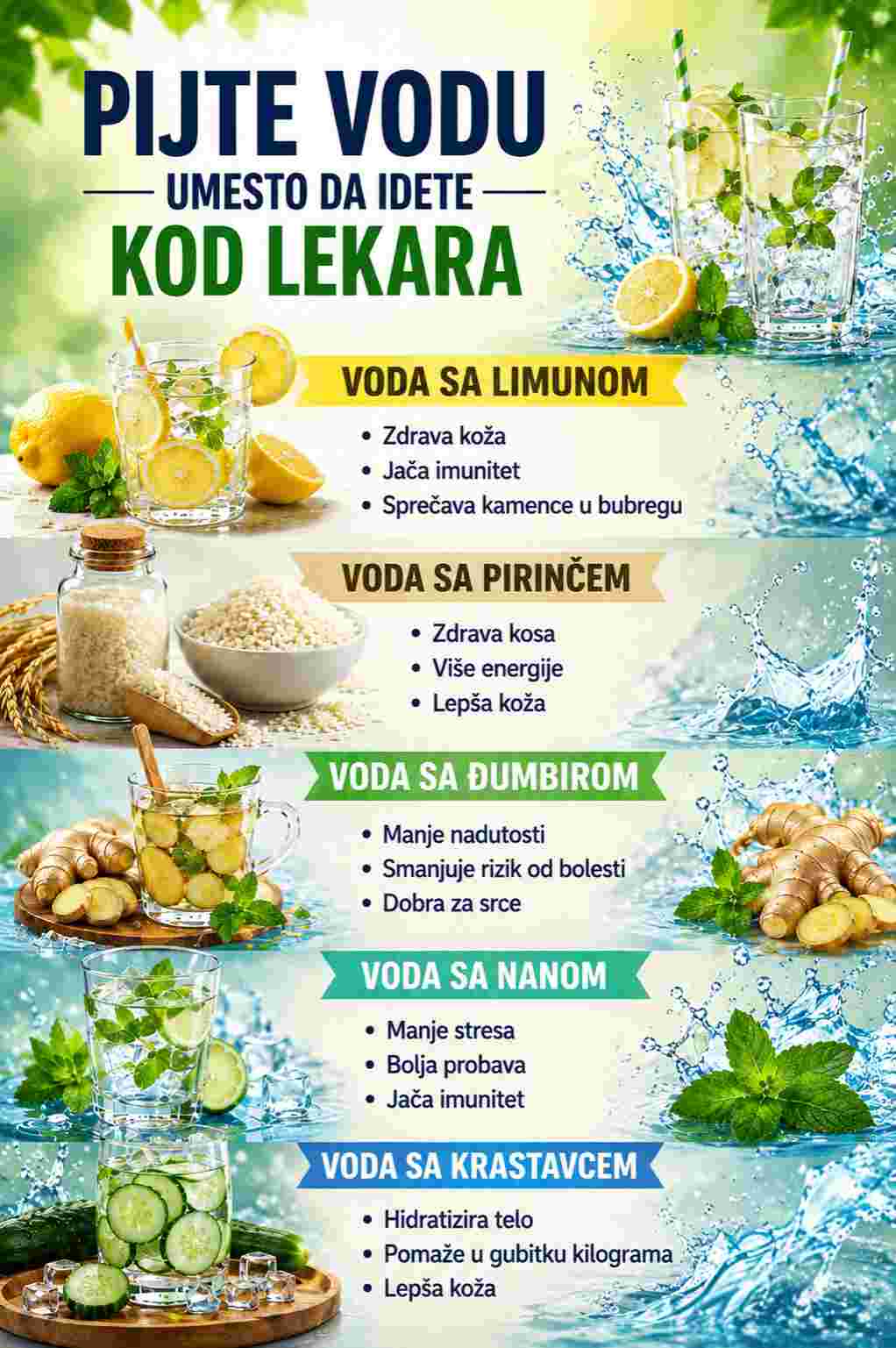 💧 Pijte vodu umjesto da idete doktoru