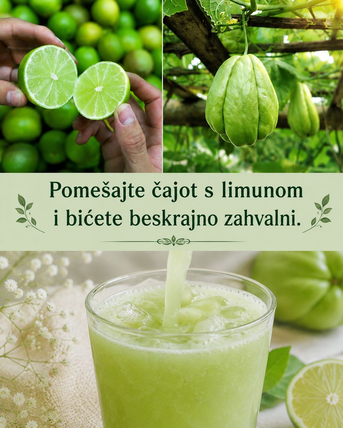 🌿 Napitak od čajote i limuna: Osvježavajući prirodni poticaj za zdravlje 🍋