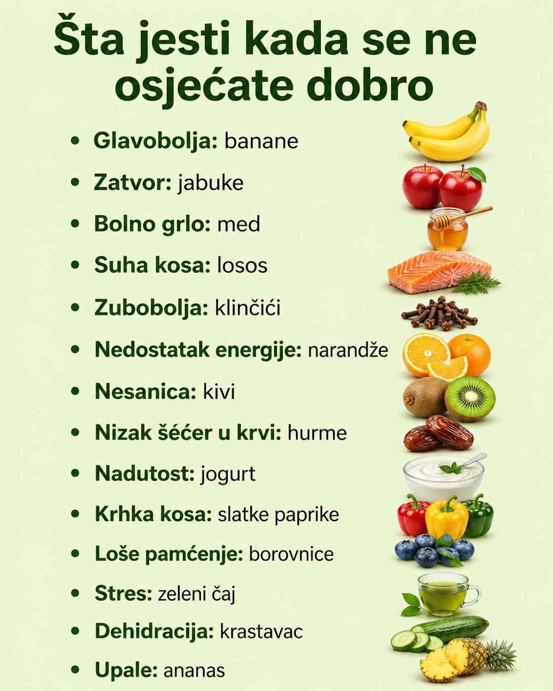 Prirodna hrana koja pomaže vašem tijelu da se osjeća bolje