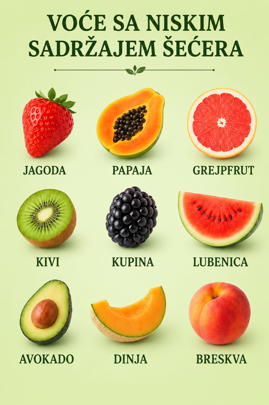 🍓 Voće s niskim udjelom šećera: Ukusni izbori za zdrav način života 🍈