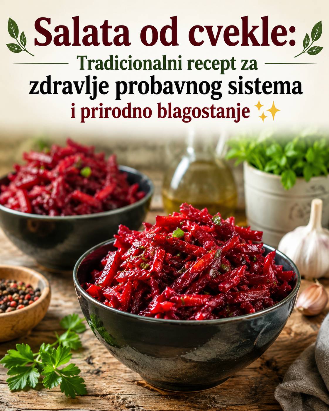🌿 Salata od cvekle: Tradicionalni recept za zdravlje probavnog sistema i prirodno blagostanje ✨