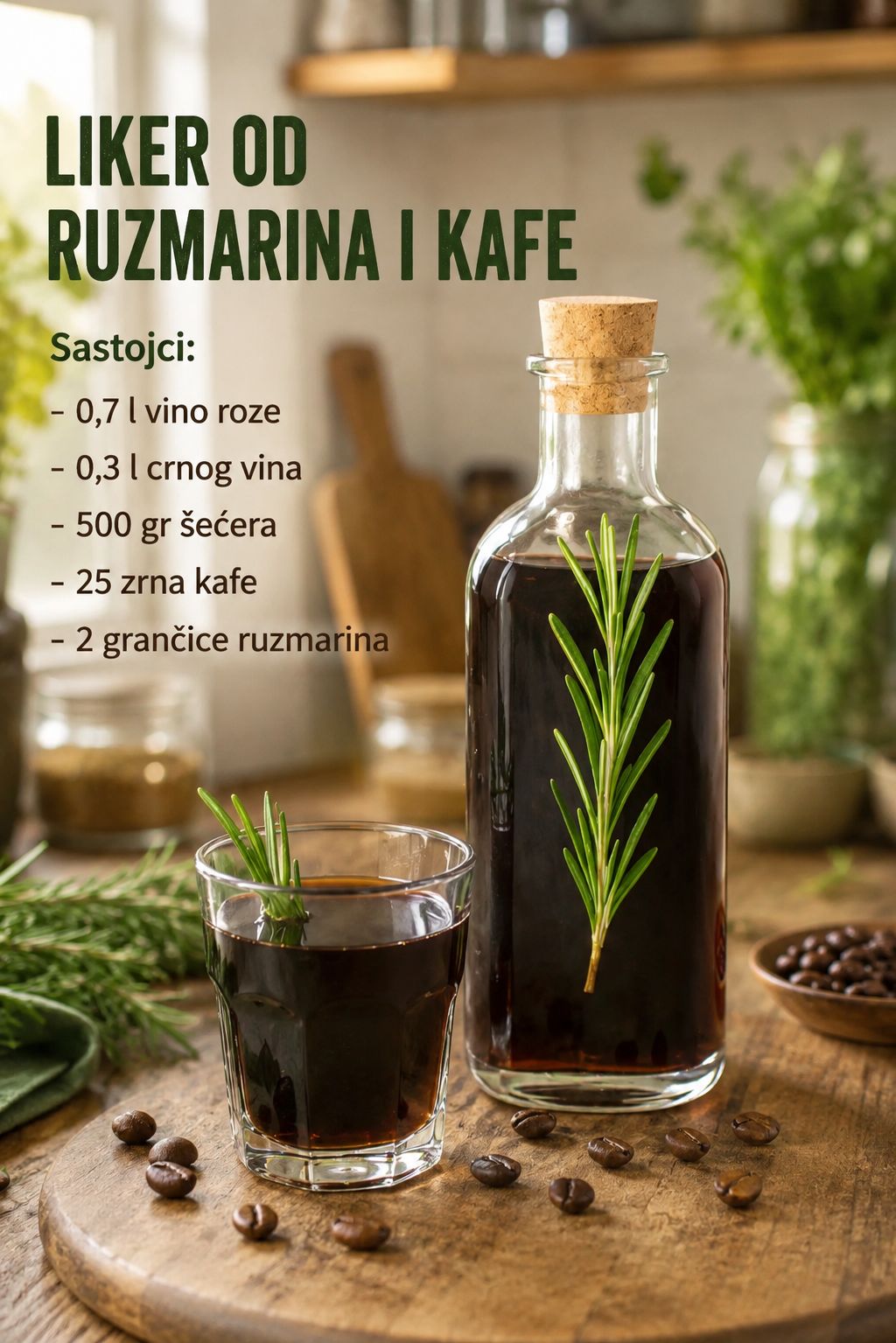 Liker od ruzmarina i kafe