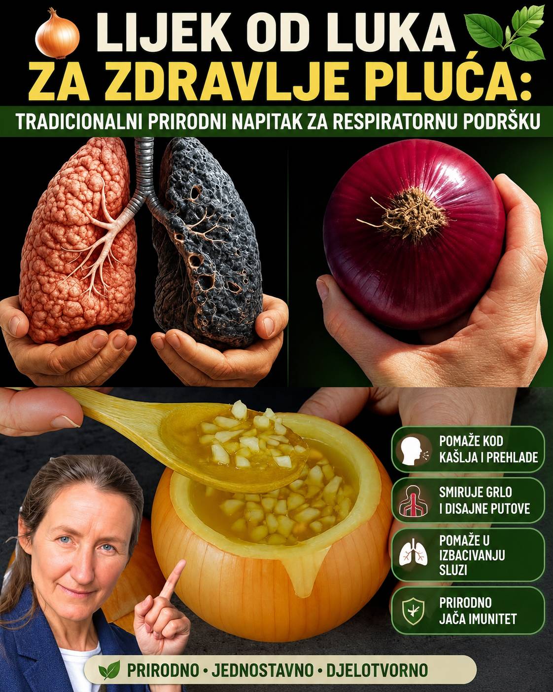 🧅🫁 Lijek od luka za zdravlje pluća: Tradicionalni prirodni napitak za podršku disanju