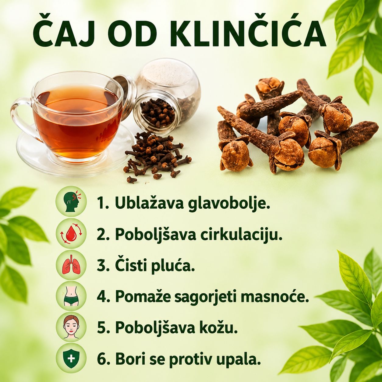 🌿☕ Čaj od klinčića – Mali napitak s moćnim prednostima ✨