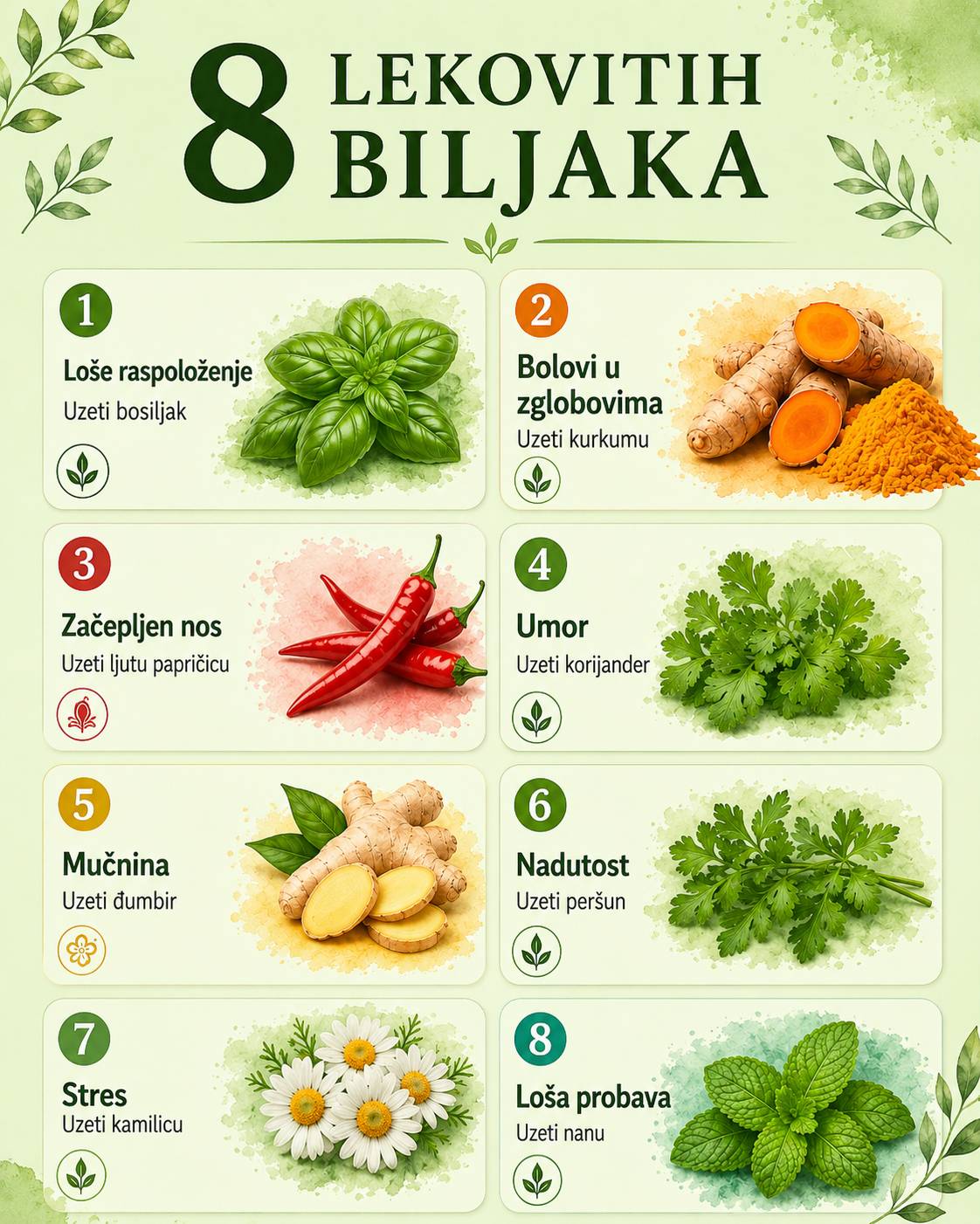 🌿 8 MOĆNIH BILJAKA KOJE MOGU PODRŽATI VAŠE DOBROBIT 🌿