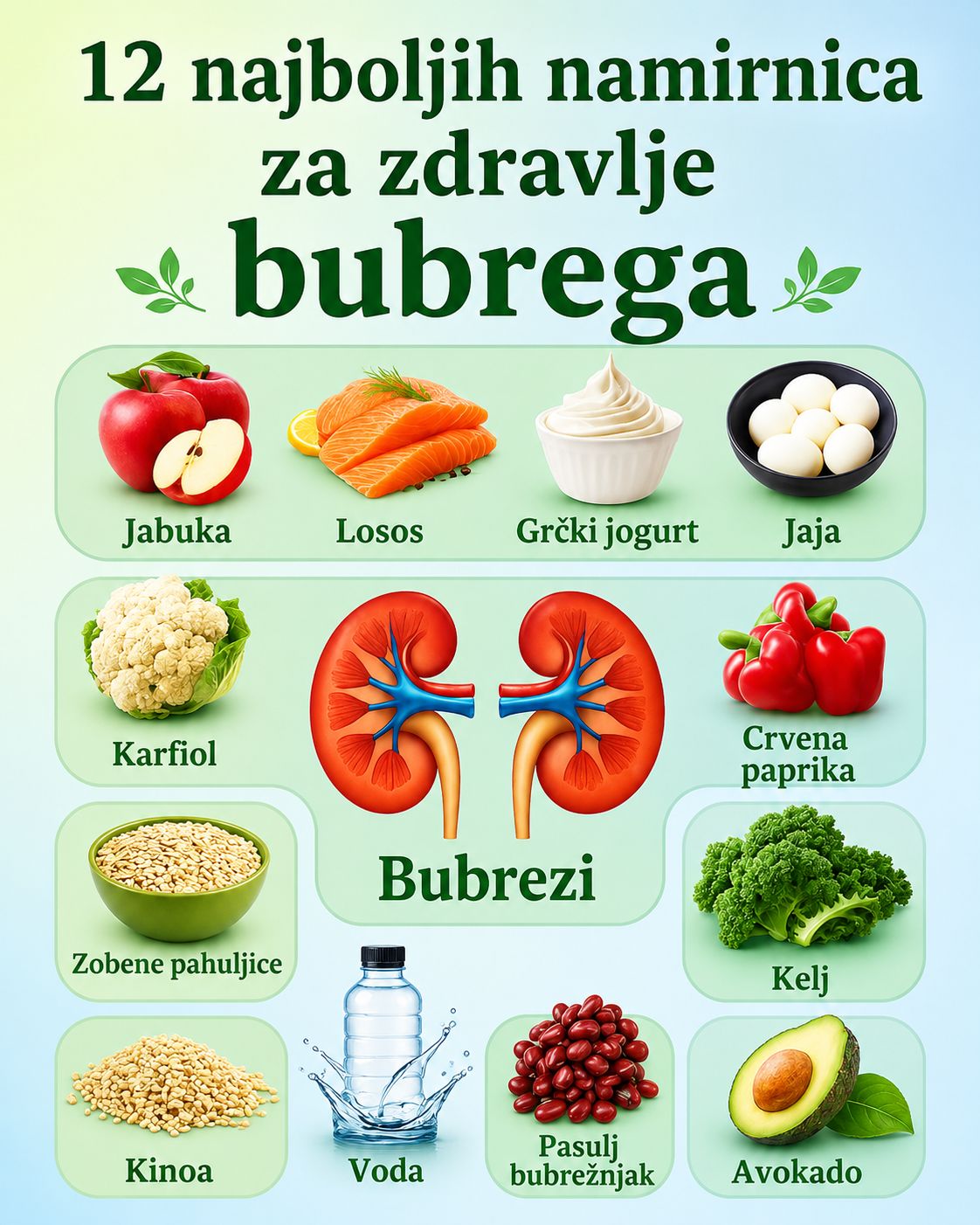 12 najboljih namirnica za zdravlje bubrega 💧🩺