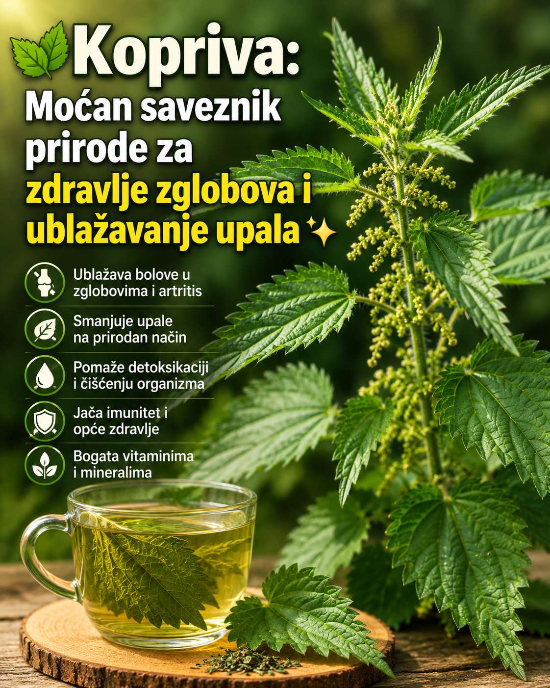 Moć Urtica dioica: Prirodno olakšanje za bolove u zglobovima, artritis i upalu