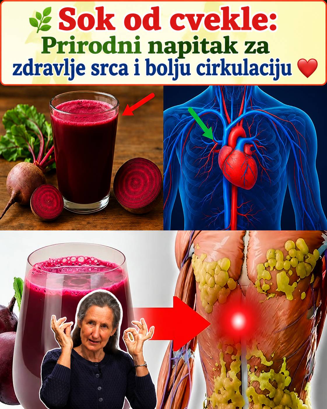Sok od cvekle: Prirodni napitak za zdravlje srca i bolju cirkulaciju