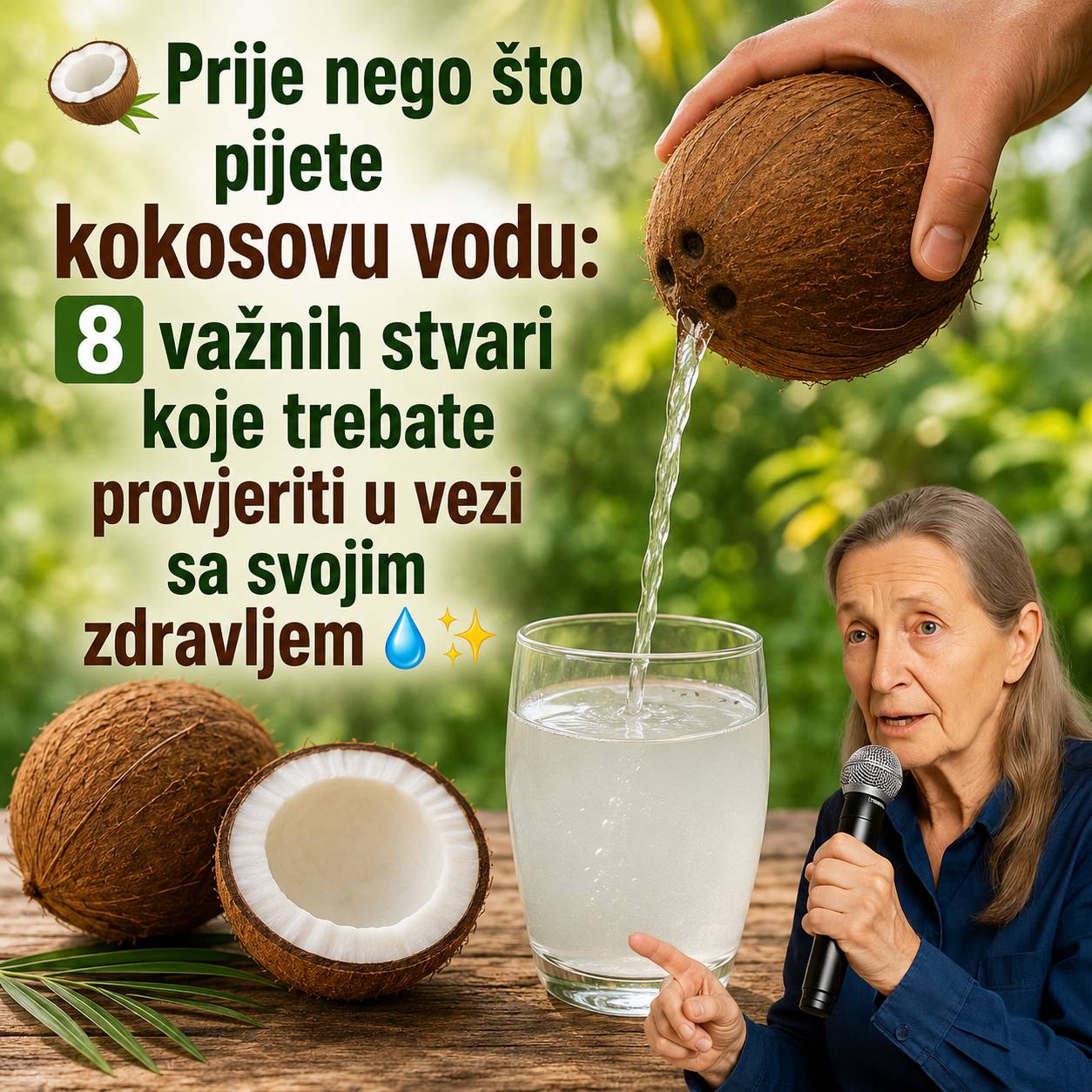 🥥 Prije pijenja kokosove vode: 8 važnih stvari koje trebate provjeriti o svom zdravlju 💧✨