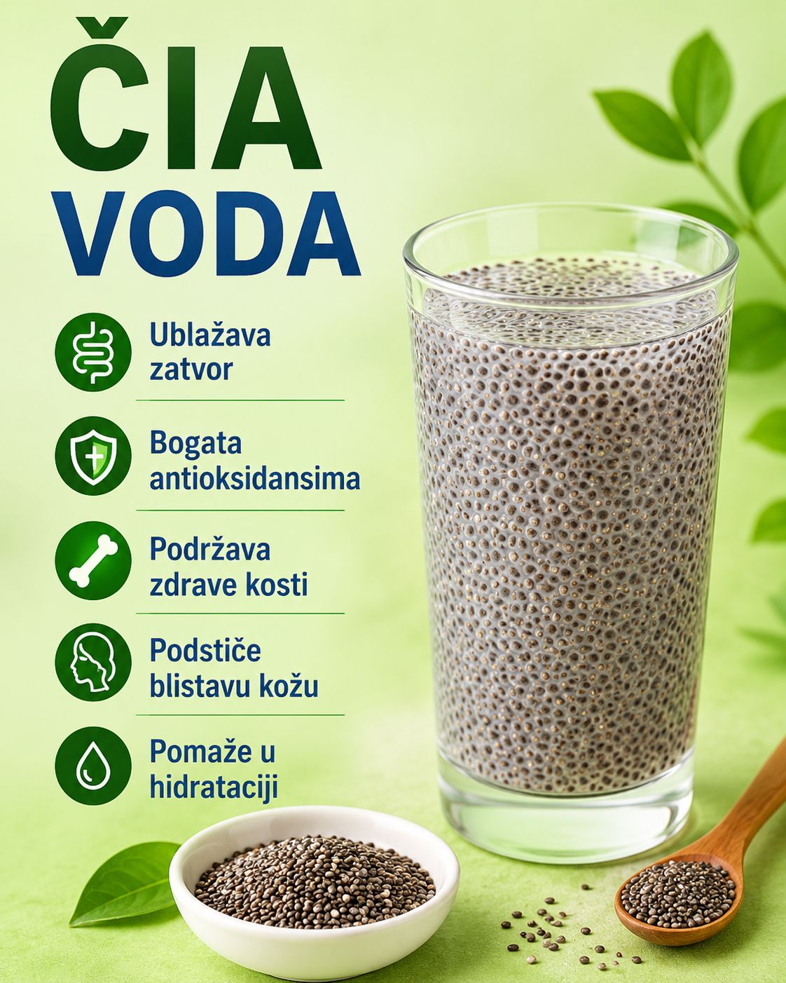 Moć chia vode: Jednostavan napitak za svakodnevno blagostanje