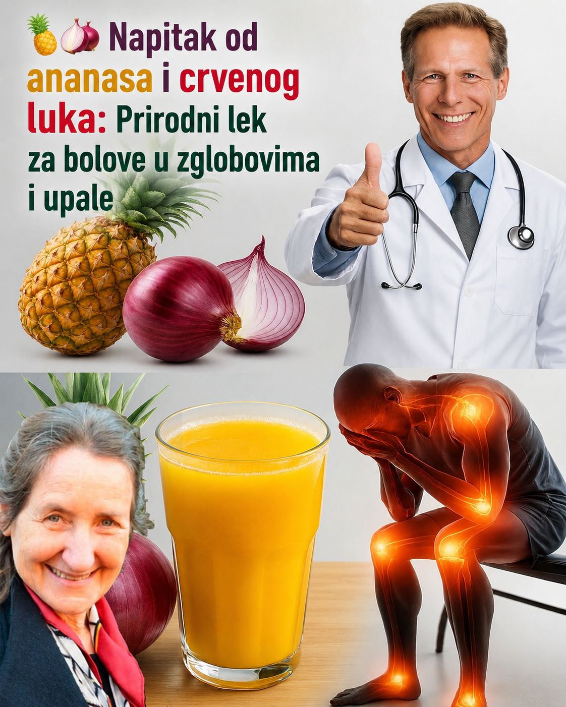 🍍🧅 Napitak od ananasa i crvenog luka: Prirodna mješavina za udobnost i dobrobit zglobova