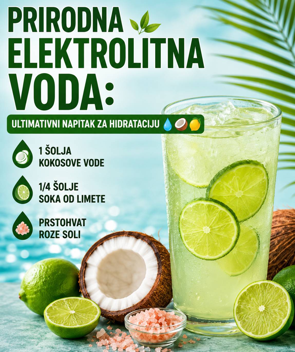Prirodna elektrolitna voda: Ultimativni napitak za hidrataciju 💧🥥🍋
