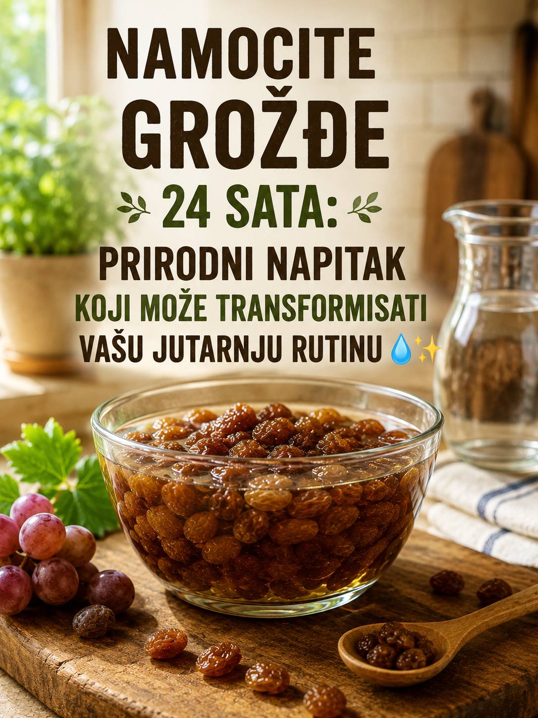 Namočite grožđice u vodi 24 sata: Jednostavan napitak koji bi mogao osvježiti vašu jutarnju rutinu