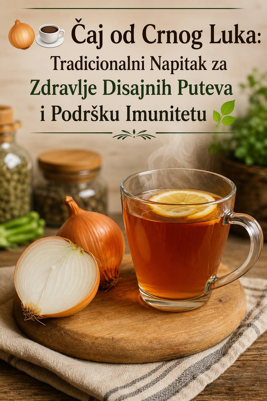 🧅🍋 Čaj od luka – narodni lijek za pluća